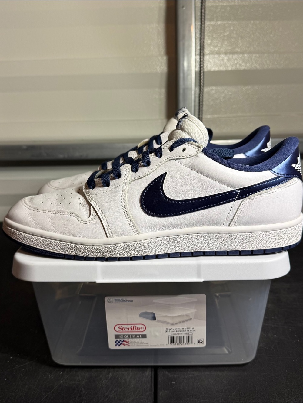 Size 12 - AJ 1 Low Metallic Blue